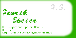 henrik speier business card